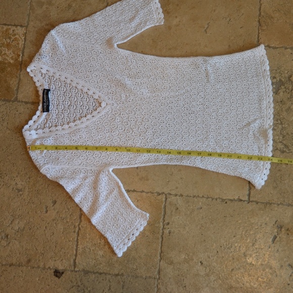 Dolce & Gabbana Stretch Lace Pull Over Top - Picture 5 of 9